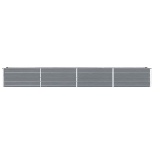 Garden Raised Bed Galvanized Steel 126"x15.7"x17.7" Gray
