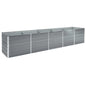 vidaXL Garden Raised Bed Galvanized Steel 157.5"x31.5"x17.7" Gray