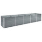 vidaXL Garden Raised Bed Galvanized Steel 157.5"x31.5"x30.3" Gray