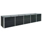 vidaXL Garden Raised Bed Galvanized Steel 157.5"x31.5"x30.3" Anthracite