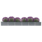 vidaXL Garden Raised Bed Galvanized Steel 189"x31.5"x17.7" Gray