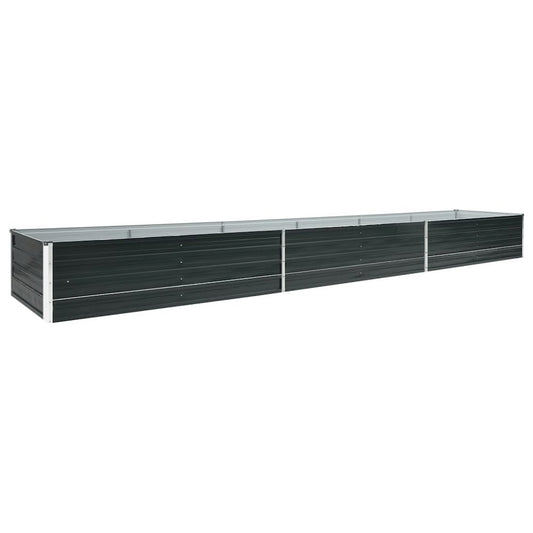 vidaXL Garden Raised Bed Galvanized Steel 189"x31.5"x17.7" Anthracite