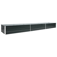 vidaXL Garden Raised Bed Galvanized Steel 189"x31.5"x17.7" Anthracite