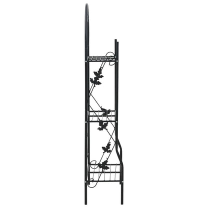 vidaXL 3-Layer Plant Rack Black 20.5"x11"x50.4" Iron 7097