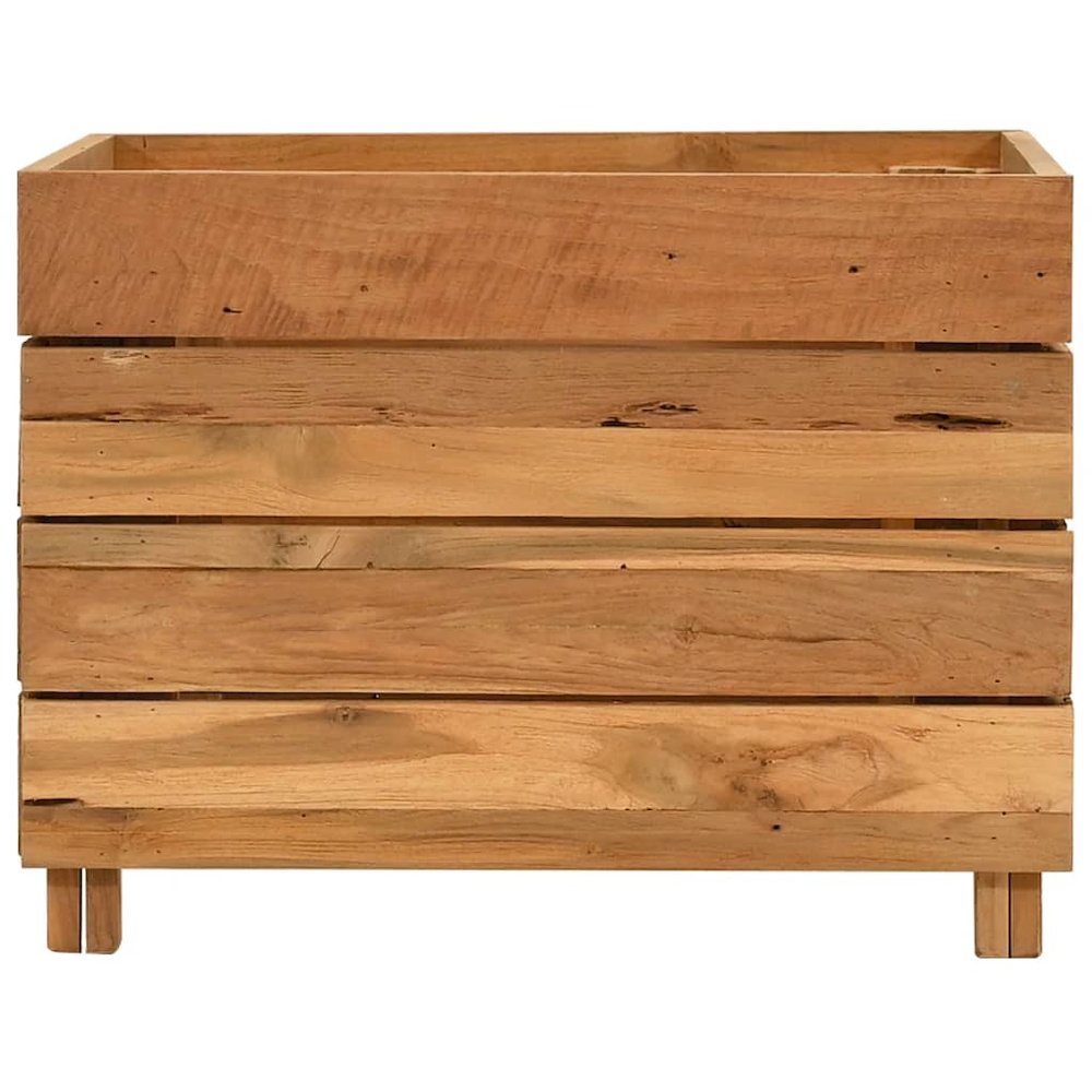 vidaXL Raised Bed 19.7"x15.7"x15" Recycled Teak and Steel 7421
