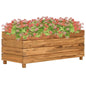 vidaXL Raised Bed 39.4"x15.7"x15" Recycled Teak and Steel 7422