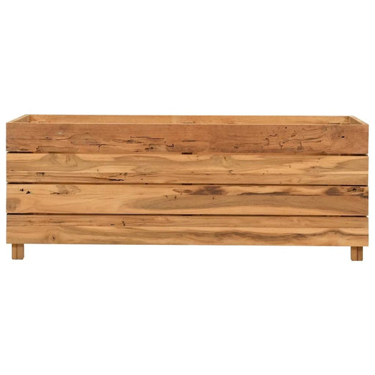 vidaXL Raised Bed 39.4"x15.7"x15" Recycled Teak and Steel 7422