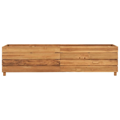 vidaXL Raised Bed 59.1"x15.7"x15" Recycled Teak and Steel 7423