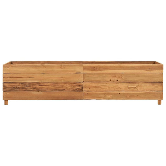 vidaXL Raised Bed 59.1"x15.7"x15" Recycled Teak and Steel 7423