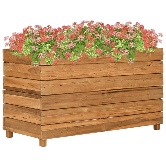 vidaXL Raised Bed 39.4"x15.7"x21.7" Recycled Teak and Steel 7425