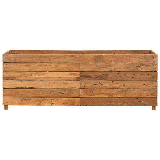 vidaXL Raised Bed 59.1"x15.7"x21.7" Recycled Teak and Steel 7426