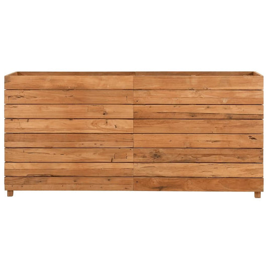 vidaXL Raised Bed 59.1"x15.7"x28.3" Recycled Teak and Steel 7429