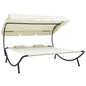 Sun Lounger Cream Fabric (100% polyester) Double Durable