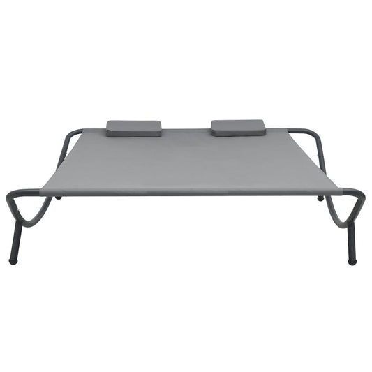 Sun Lounger Anthracite 100% Polyester, Powder-Coated Steel Double