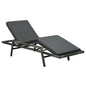 Sunlounger Grey PE rattan Standard Adjustable Footrests