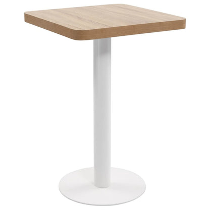 Bistro Table Light Brown 19.7"x19.7" MDF