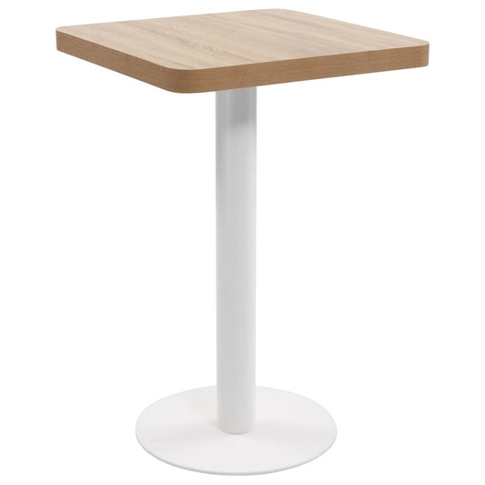 Bistro Table Light Brown 19.7"x19.7" MDF