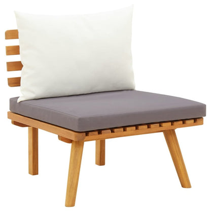 Garden Chair Natural, Dark Gray, White