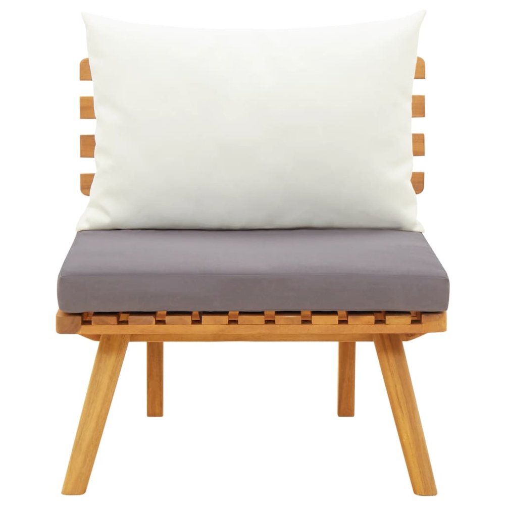Garden Chair Natural, Dark Gray, White