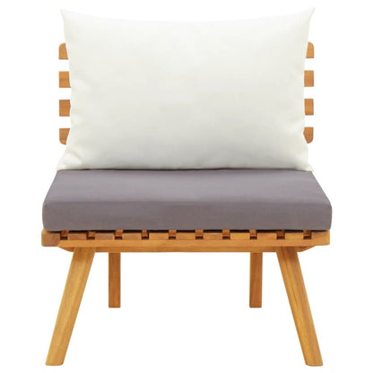 Garden Chair Natural, Dark Gray, White