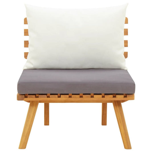 Garden Chair Natural, Dark Gray, White