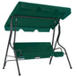 Garden Swing Bench Green Polyester fabric and powder-coated steel