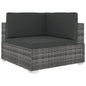 Corner Seat Grey PE rattan and powder-coated steel frame Modular