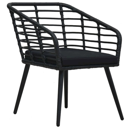 Garden Chair Set of 2 Black