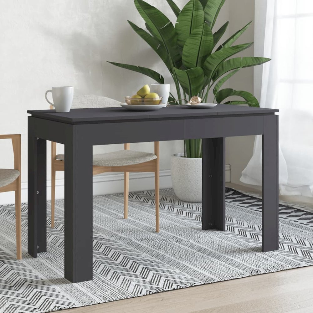 vidaXL Dining Table Gray 47.2"x23.6"x29.9" Chipboard, 800758