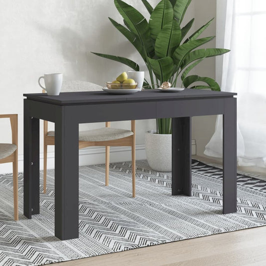 vidaXL Dining Table Gray 47.2"x23.6"x29.9" Chipboard, 800758