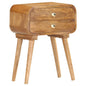 Bedside Cabinet Mango Wood Brown Solid Mango Wood