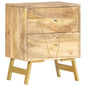 Bedside Cabinet Brown Solid Mango Wood Medium Bedside Cabinet