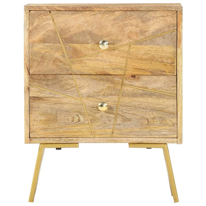 Bedside Cabinet Brown Solid Mango Wood Medium Bedside Cabinet