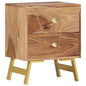 Bedside Cabinet Natural Sheesham Solid Sheesham wood