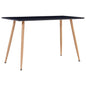 vidaXL Dining Table Black and Oak 47.2"x23.6"x29.1" MDF, 248307