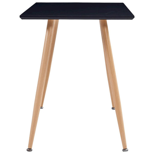 vidaXL Dining Table Black and Oak 47.2"x23.6"x29.1" MDF, 248307