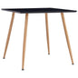 vidaXL Dining Table Black and Oak 31.7"x31.7"x28.7" MDF, 248308