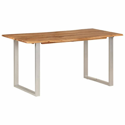 vidaXL Dining Table 63"x31.5"x29.9" Solid Acacia Wood 6477