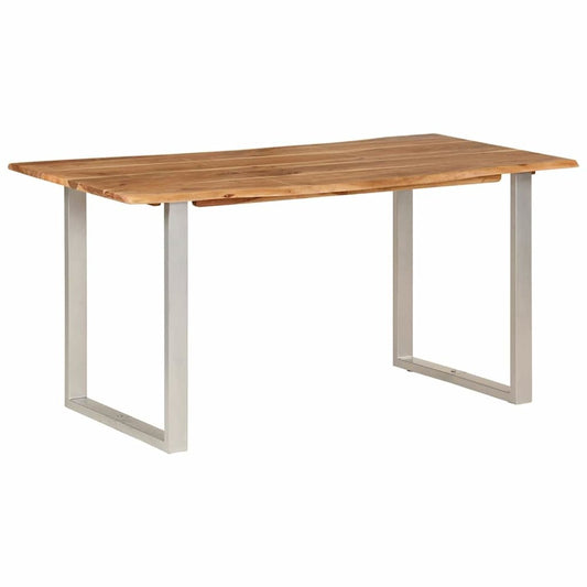 vidaXL Dining Table 63"x31.5"x29.9" Solid Acacia Wood 6477