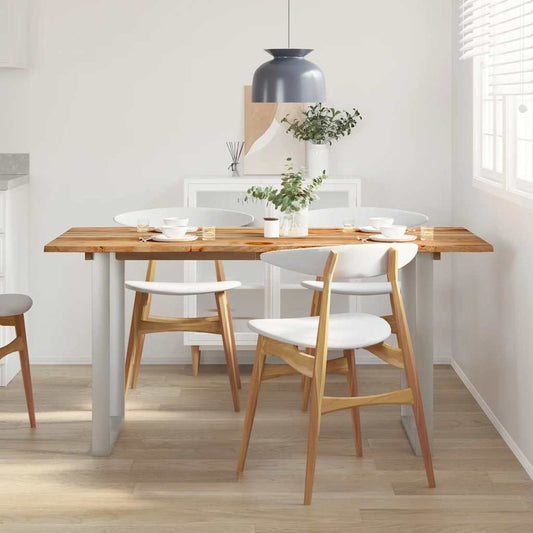 vidaXL Dining Table 63"x31.5"x29.9" Solid Acacia Wood 6477