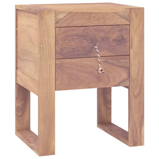 Bedside Cabinet Natural Teak Solid Teak Wood