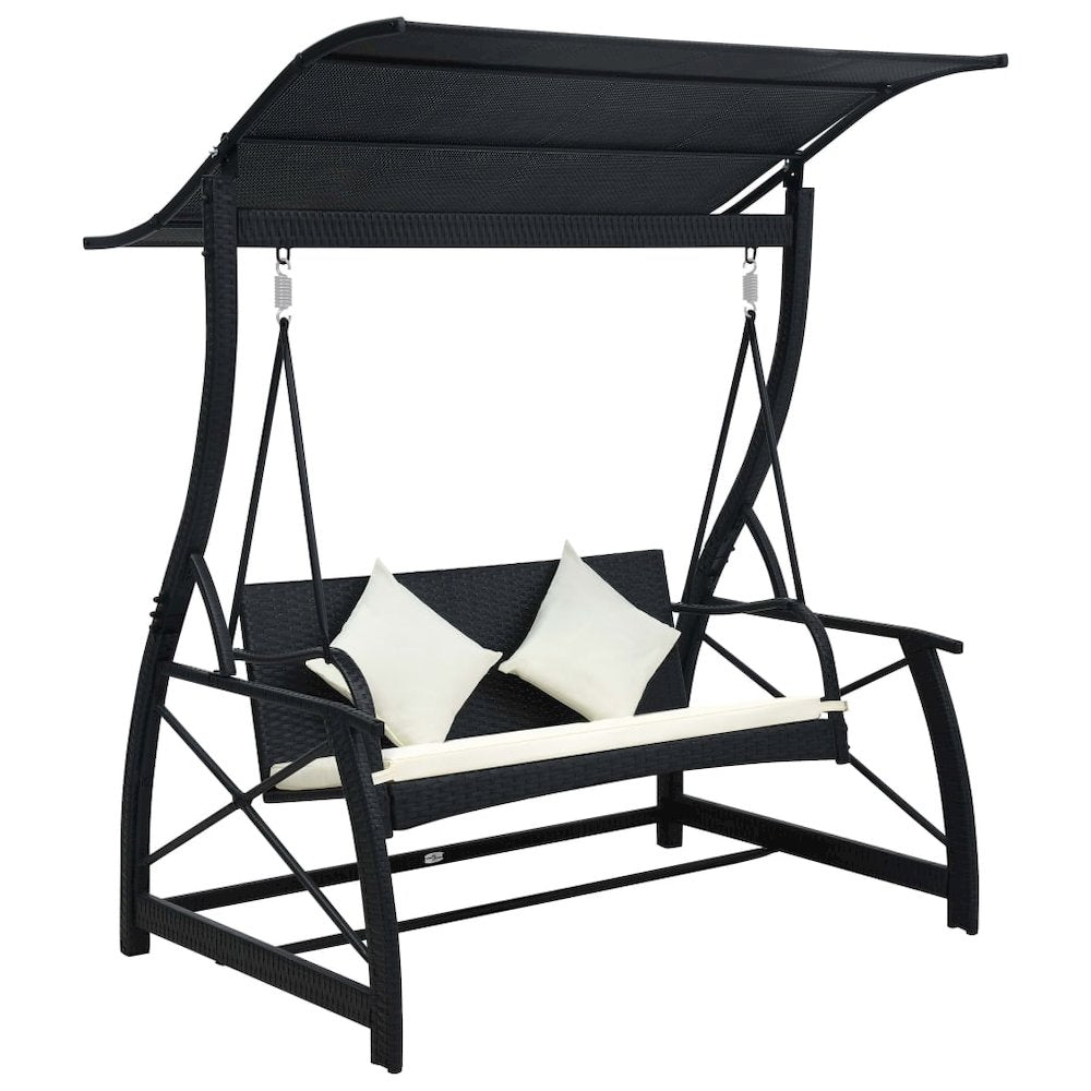 Swing Bench Black, Cream White