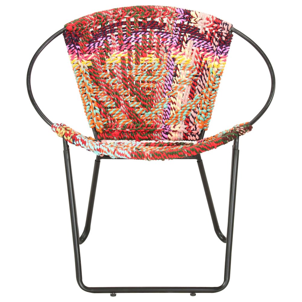 Chair Multicolor Chindi fabric (100% cotton), powder-coated steel