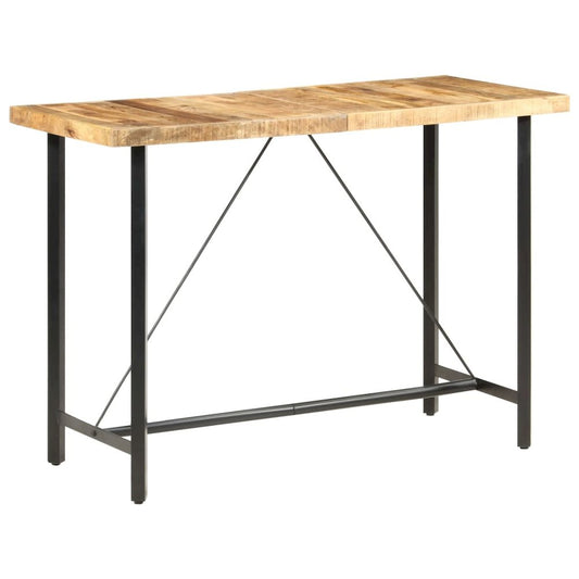 vidaXL Bar Table 59.1"x27.6"x42.1" Rough Mango Wood, 286612