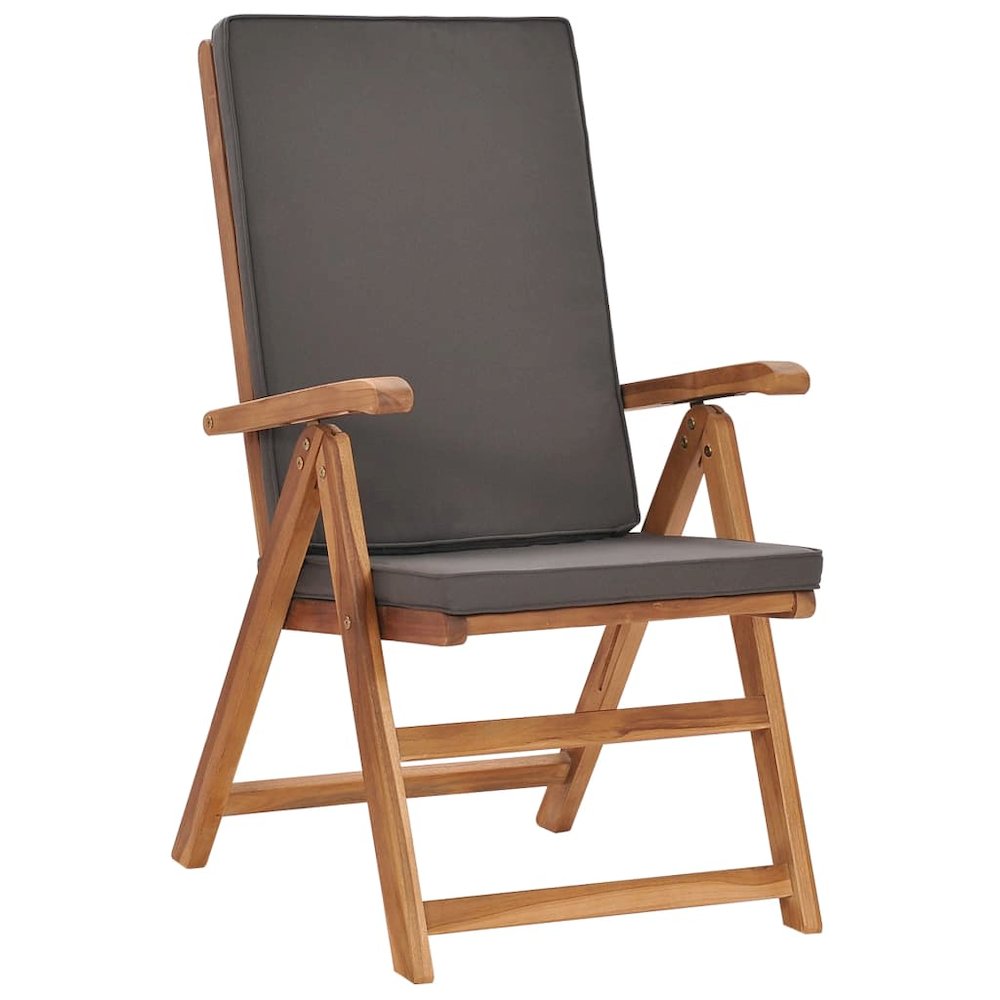 Garden Chair Set of 2 Grey and natural