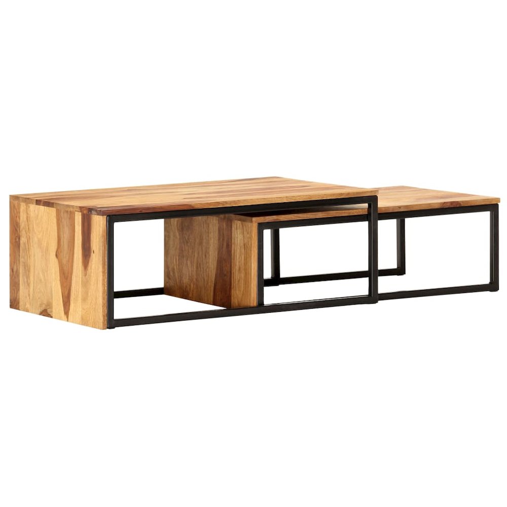 vidaXL Nesting Tables 2 pcs Solid Sheesham Wood, 287331