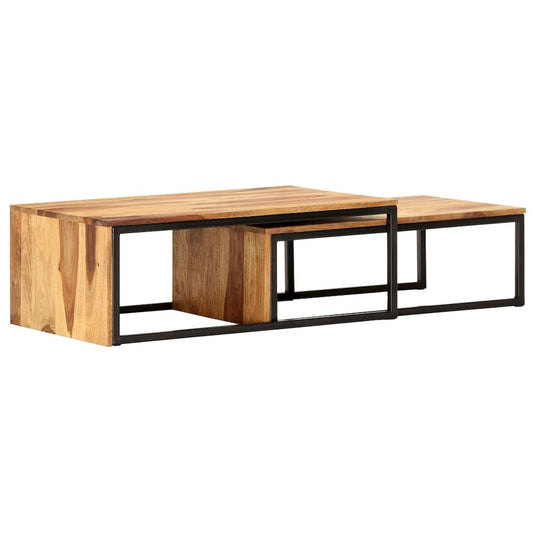 vidaXL Nesting Tables 2 pcs Solid Sheesham Wood, 287331