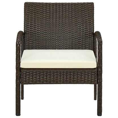 Garden Chair Brown, Cream White