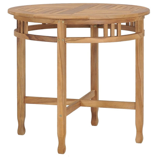 vidaXL Dining Table Ø 31.5" Solid Teak Wood 9427