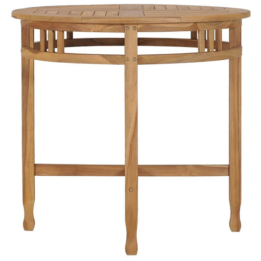 vidaXL Dining Table Ø 31.5" Solid Teak Wood 9427